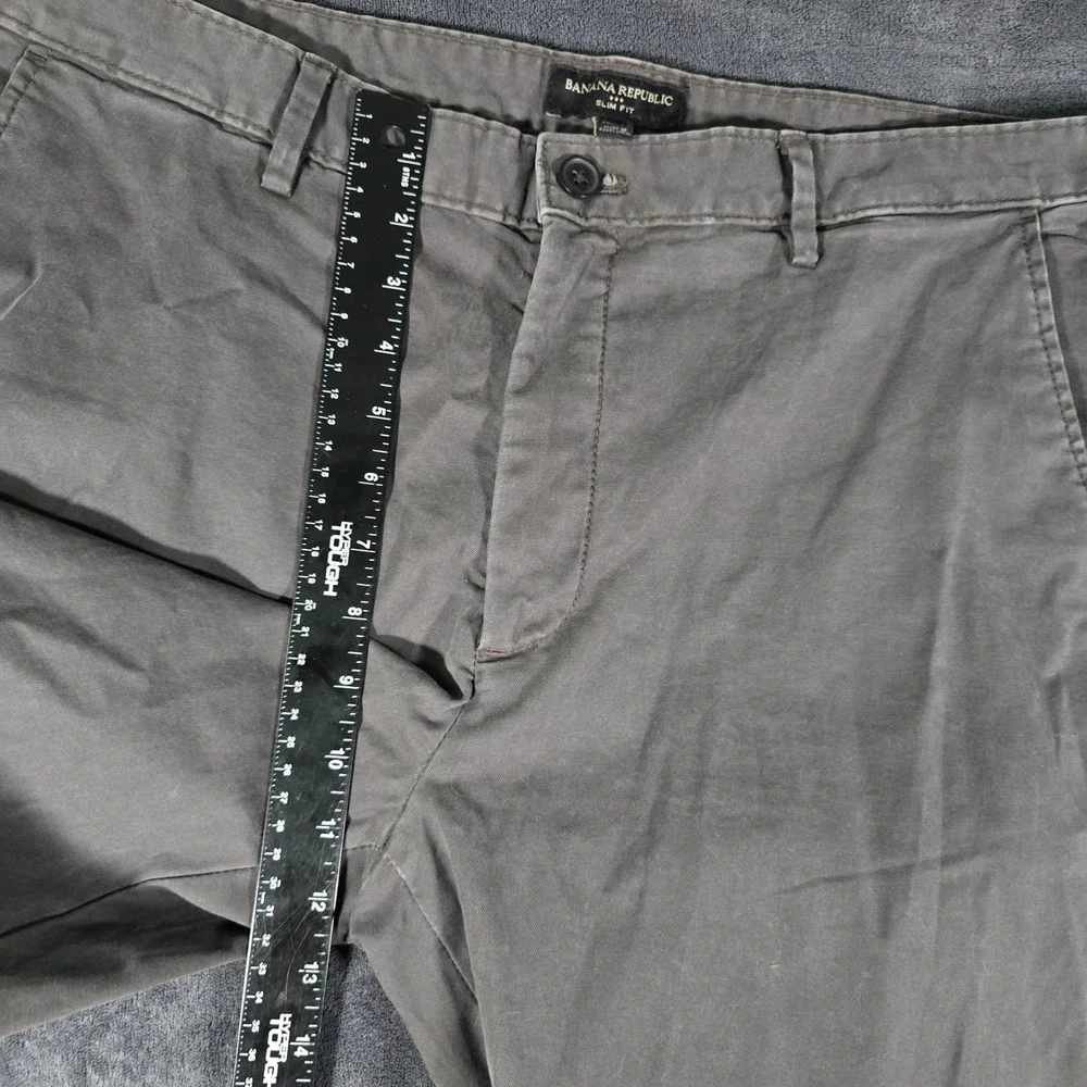Banana Republic Slim‎ Fit Gray Chino Pants Mens Size 36x32 Casual